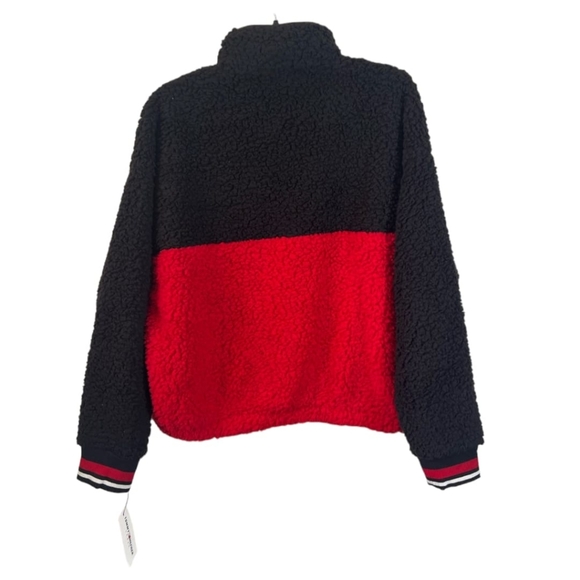 Tommy Hilfiger Sport Women's L Faux Sherpa Half Zip Pullover Athletic Jacket NWT - Picture 6 of 11